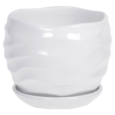 Горшок из керамики Волна