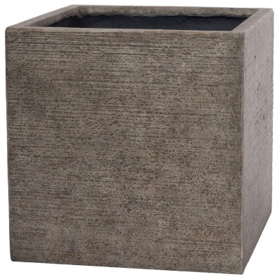 Большой прямоугольный горшок Scratch fossil wood Cube