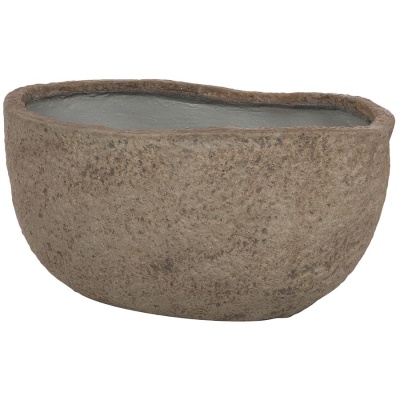 Большой цветочный горшок Plain Stone Grey Round