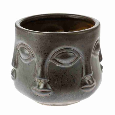 Керамическое кашпо Голова Будды