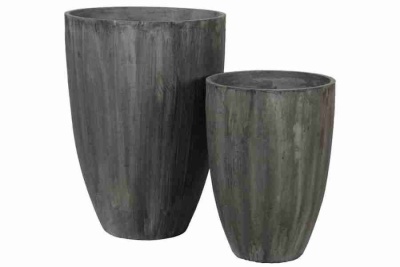 Высокий вазон горшок Round Charcoal 