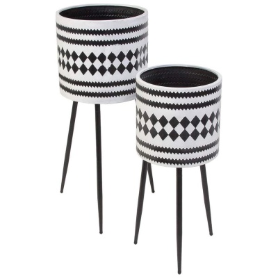 Металлические кашпо Розалин (набор)