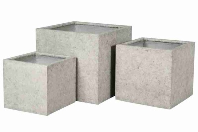 Цветочный горшок Square Ashgrey Washed cube