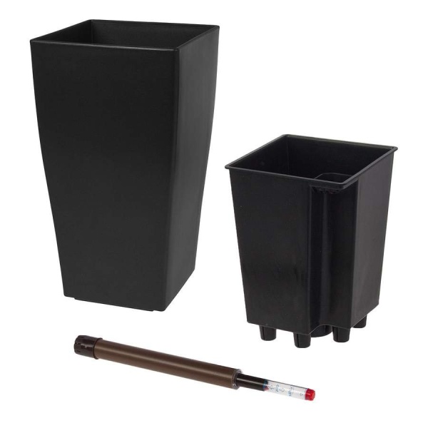 Пластиковое кашпо с автополивом Conic Matt