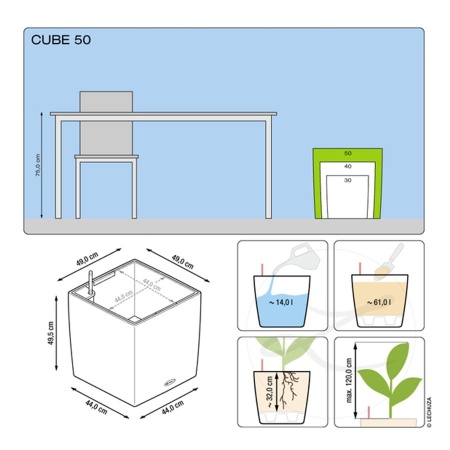 Кашпо Lechuza Cube