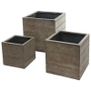 Прямоугольный горшок Wood Cube