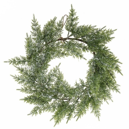 Венок еловый искусственный Заснеженный