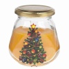 Свеча в банке Елочка с шарами