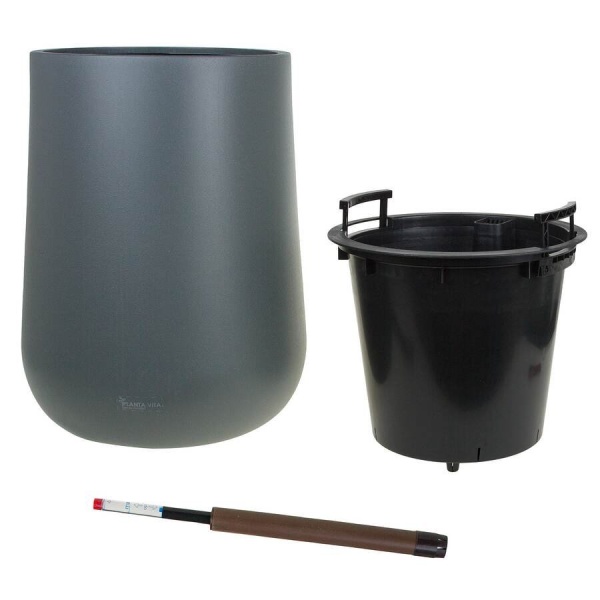 Пластиковое кашпо с автополивом Jar Silk WL