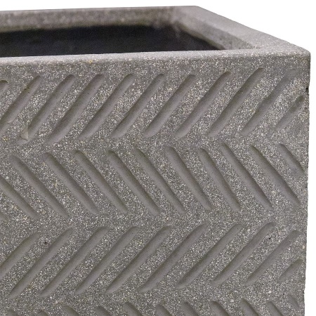 Высокий горшок Fishbone Fossil-wood grey Column