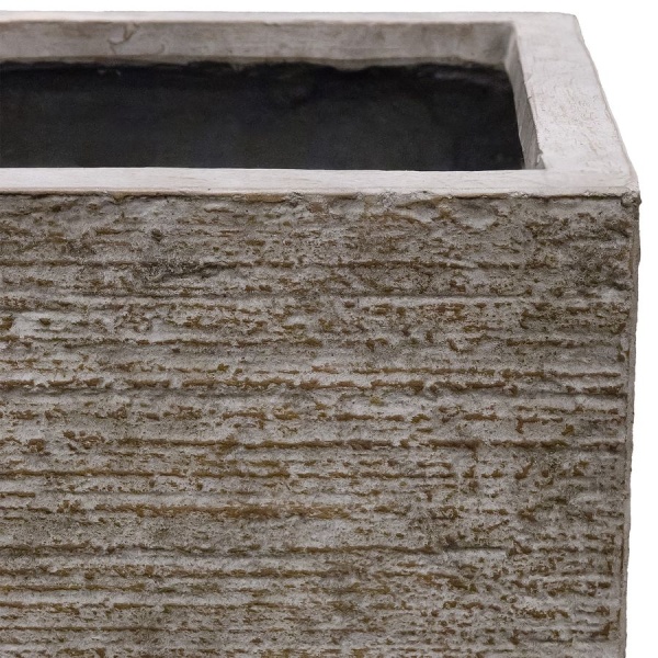 Большой прямоугольный горшок Scratch fossil wood Cube