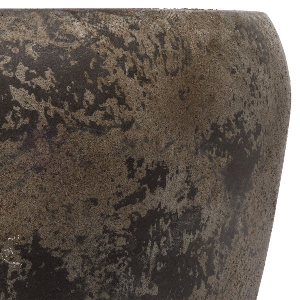Большой цветочный горшок Plain Round Patina