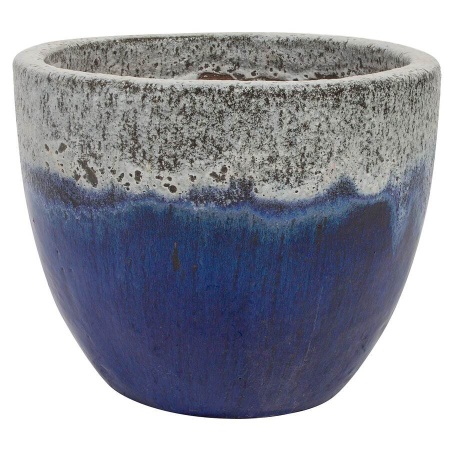 Горшок из керамики Sandblue round