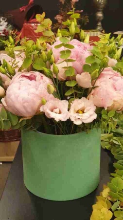 Коробка-ваза Green со вставкой из искусственной замши