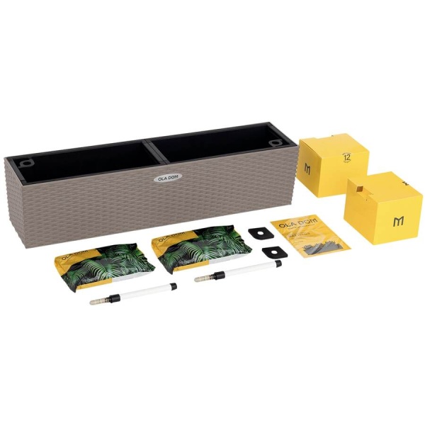 Прямоугольное кашпо OLA DOM RATTAN 12 литров