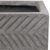Высокий горшок Fishbone Fossil-wood grey Column