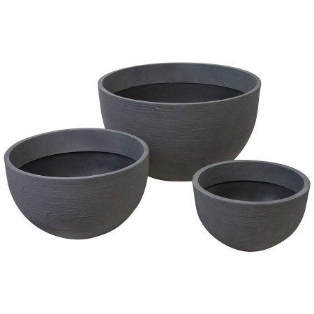 Цветочный горшок Gray sand Round
