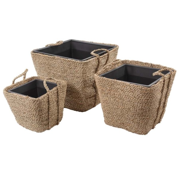 Кашпо плетеное Pigtail Cube