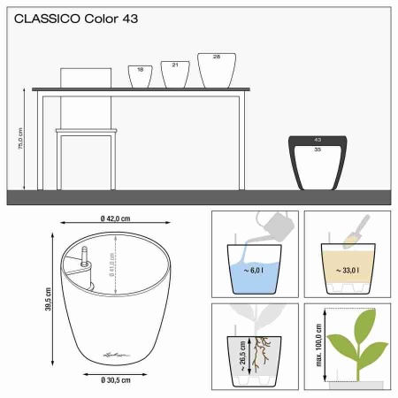 Кашпо Lechuza Classico Color