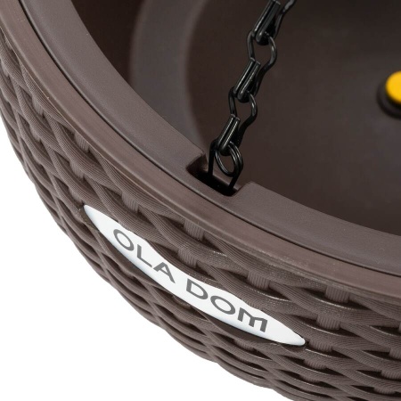 Кашпо круглое OLA DOM RATTAN 5 литров фото