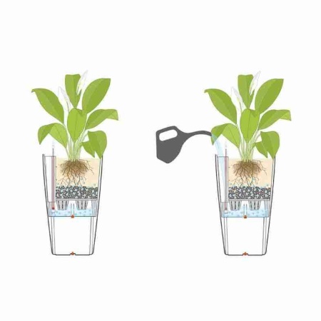 Кашпо Lechuza Cubico Alto