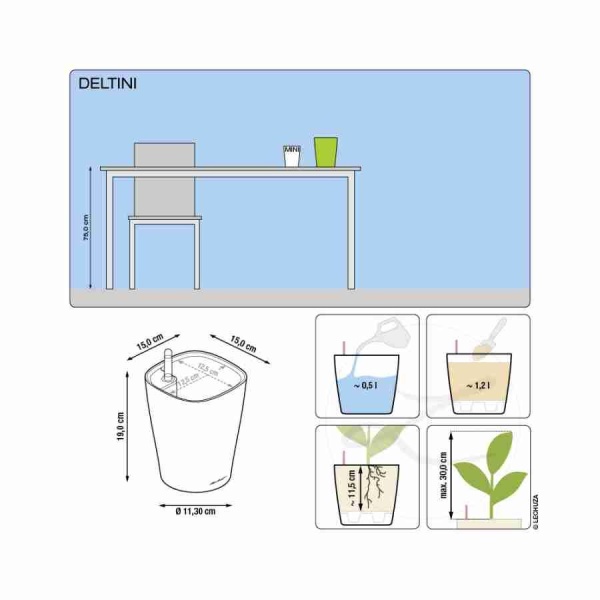 Кашпо Lechuza Deltini & MINI-Deltini
