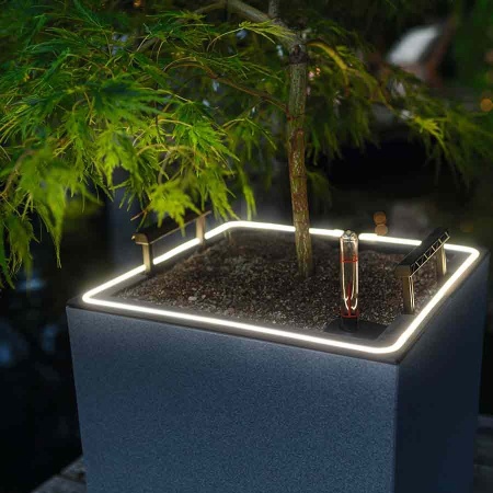 Кашпо Lechuza Canto Stone LED low