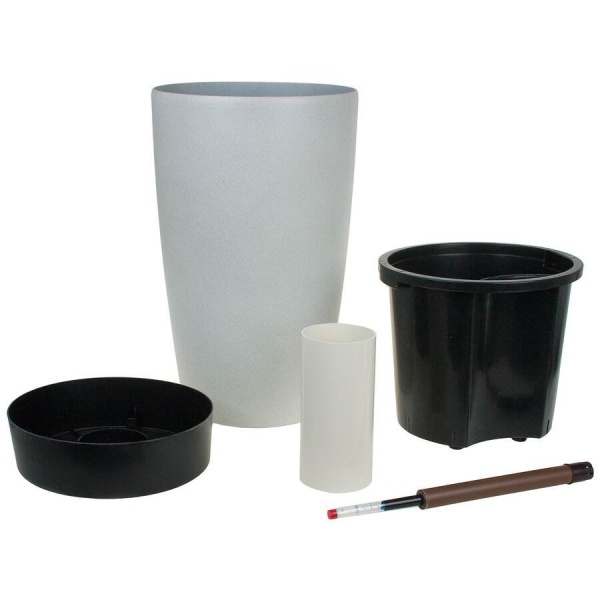 Пластиковое кашпо с автополивом Vase Stone WL