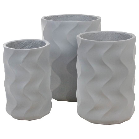 Бетонный большой горшок вазон Scales Cylinder