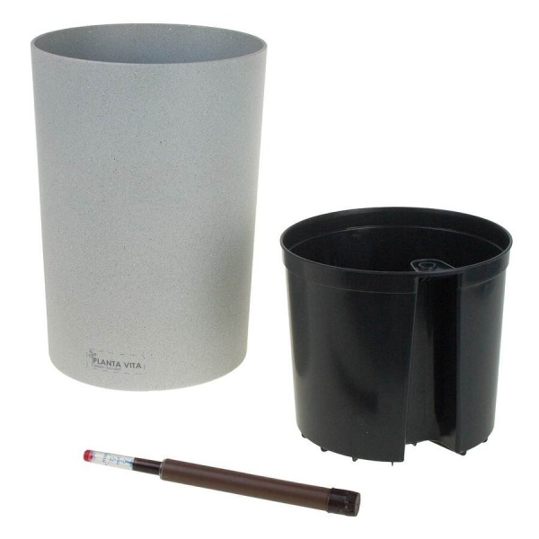 Пластиковое кашпо с автополивом Cylinder Stone