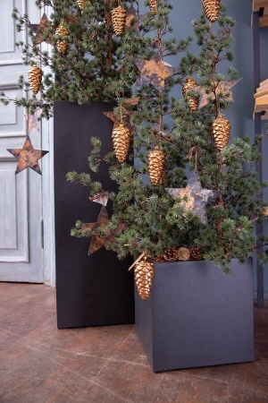 Цветочный горшок Natural smooth Cube