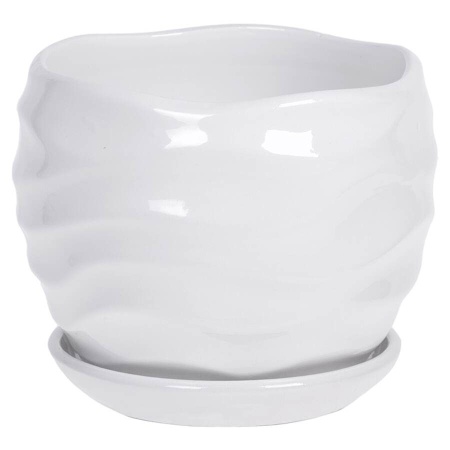 Горшок из керамики Волна