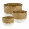 Набор плетеных кашпо из водорослей