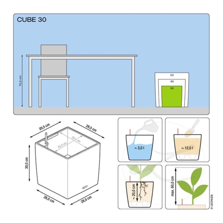 Кашпо Lechuza Cube