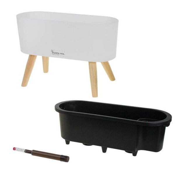 Пластиковое кашпо с автополивом Oval Matt WL