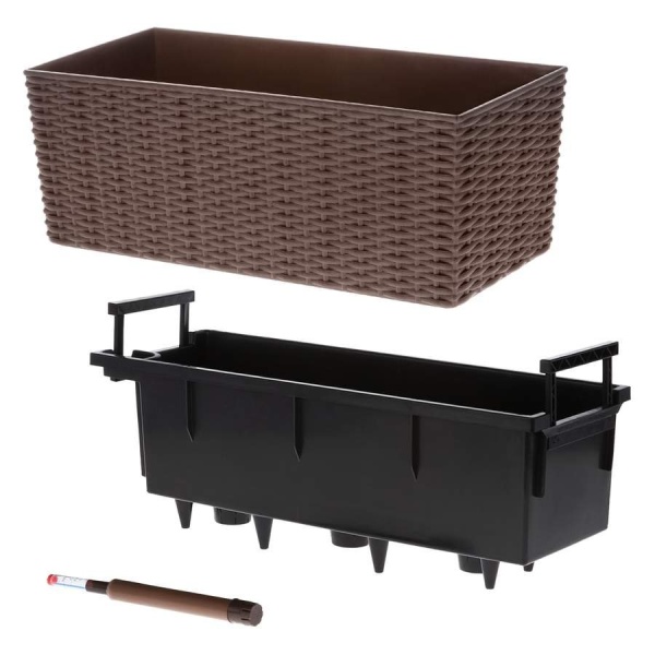 Пластиковое кашпо с автополивом Balcony Twist