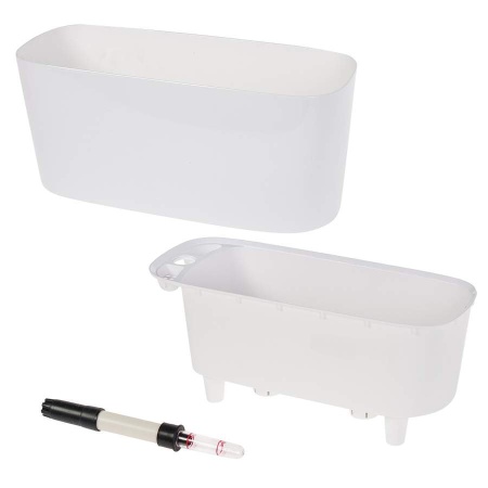 Пластиковое кашпо с автополивом Oval Silk