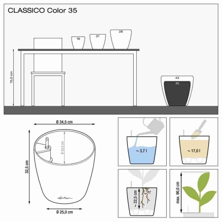 Кашпо Lechuza Classico Color