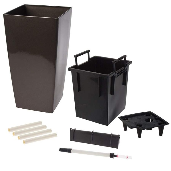 Пластиковое кашпо с автополивом Conic Silk