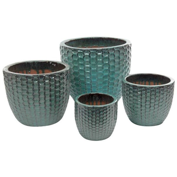 Большой керамический горшок Duo Round