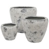 Большой цветочный горшок Plain Round Patina