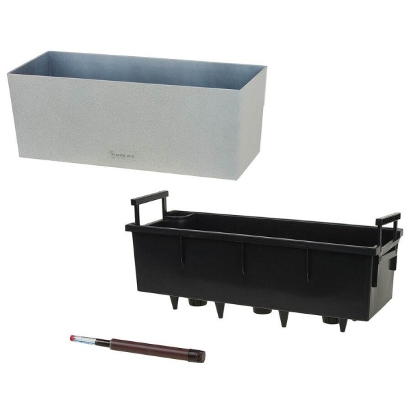 Пластиковое кашпо с автополивом Balcony Stone