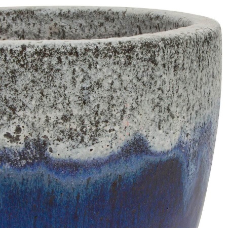 Горшок из керамики Sandblue round