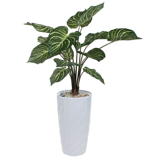 Растение искусственное Калатея в горшке Vase Rib