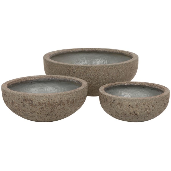 Большой цветочный горшок Plain stone Round