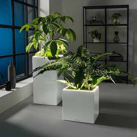 Кашпо Lechuza Canto Stone LED low