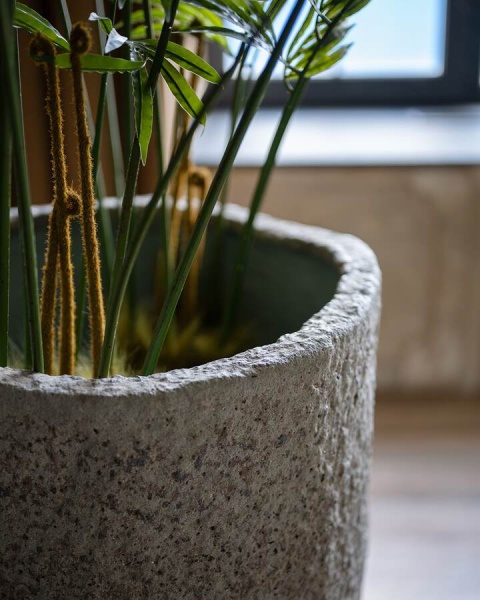 Высокий горшок вазон Sandy Cement