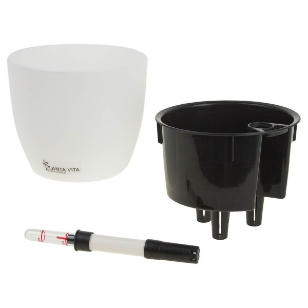 Пластиковое кашпо с автополивом Round Matt