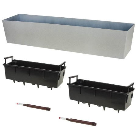 Пластиковое кашпо с автополивом Balcony Stone