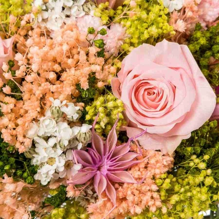 Стабилизированный букет Гарден розовый